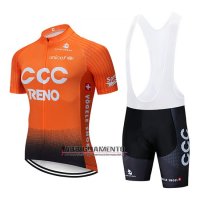 Abbigliamento CCC 2019 Manica Corta e Pantaloncino Con Bretelle Arancione