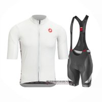 Abbigliamento Castelli Manica Corta e Pantaloncino Con Bretelle 2021 Bianco