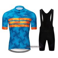 Abbigliamento Le Col 2020 Manica Corta e Pantaloncino Con Bretelle Blu Arancione
