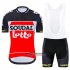 Abbigliamento Lotto Soudal 2020 Manica Corta e Pantaloncino Con Bretelle Nero Bianco Rosso