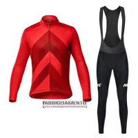 Abbigliamento Mavic 2020 Manica Lunga e Calzamaglia Con Bretelle Rosso