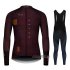 Abbigliamento NDLSS 2020 Manica Lunga e Calzamaglia Con Bretelle Marrone Rosso