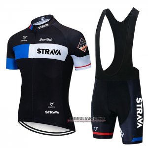 Abbigliamento STRAVA 2020 Manica Corta e Pantaloncino Con Bretelle Nero