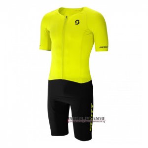 Abbigliamento Scott Manica Corta e Pantaloncino Con Bretelle 2021 Giallo