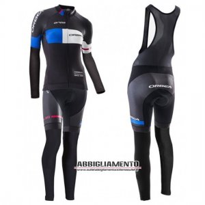 Donne Abbigliamento Orbea 2017 Manica Lunga E Calzamaglia Con Bretelle Blu E Nero