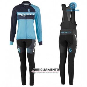 Donne Abbigliamento Scott 2016 Manica Lunga E Calzamaglia Con Bretelle Blu E Nero