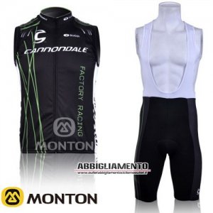 Gilet Antivento Cannondale Garmin Manica Corta E Pantaloncino Con Bretelle Bianco E Nero 2014