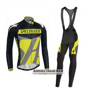 Abbigliamento Specialized 2014 Manica Lunga E Calza Abbigliamento Con Bretelle Nero E Giallo