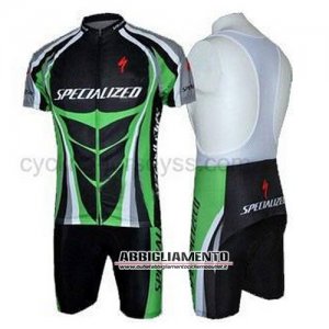 Abbigliamento Specialized 2012 Manica Corta E Pantaloncino Con Bretelle Nero E Verde