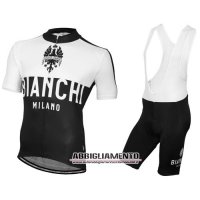 Abbigliamento Bianchi 2016 Manica Corta E Pantaloncino Con Bretelle Nero E Bianco