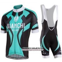 Abbigliamento Bianchi 2016 Manica Corta E Pantaloncino Con Bretelle Nero E Verde