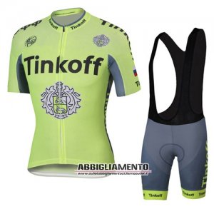 Abbigliamento SaxoBank 2016 Manica Corta E Pantaloncino Con Bretelle Verde