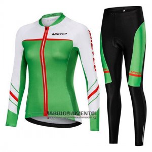 Donne Abbigliamento Mieyco 2019 Manica Lunga e Calzamaglia Con Bretelle Bianco Verde