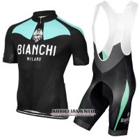Abbigliamento Bianchi 2016 Manica Corta E Pantaloncino Con Bretelle Azzurro E Giallo