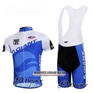 Abbigliamento Giant 2011 Manica Corta E Pantaloncino Con Bretelle Bianco E Blu