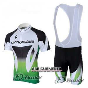 Abbigliamento Cannondale Garmin 2012 Manica Corta E Pantaloncino Con Bretelle Verde E Bianco