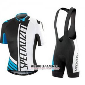 Abbigliamento Specialized 2015 Manica Corta E Pantaloncino Con Bretelle Bianco E Blu