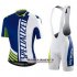 Abbigliamento Specialized 2015 Manica Corta E Pantaloncino Con Bretelle Bianco E Verde