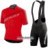 Abbigliamento Specialized 2016 Manica Corta E Pantaloncino Con Bretelle Rosso