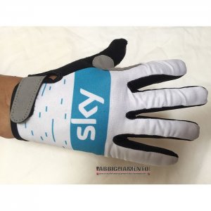 2020 Sky Guanti Dita Lunghe Ciclismo Bianco