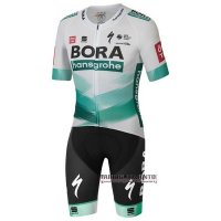 Abbigliamento Bora-hansgrone 2020 Manica Corta e Pantaloncino Con Bretelle Bianco Verde