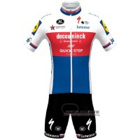 Abbigliamento Deceuninck Quick Step Manica Corta e Pantaloncino Con Bretelle 2021 Campione Repubblica