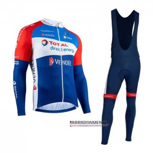 Abbigliamento Direct Energie 2020 Manica Lunga e Calzamaglia Con Bretelle Rosso Blu