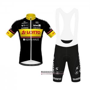 Abbigliamento Lotto-kern Haus 2020 Manica Corta e Pantaloncino Con Bretelle Nero Giallo