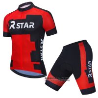 Abbigliamento R Star Manica Corta e Pantaloncino Con Bretelle 2021 Nero Rosso(1)