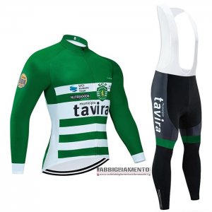 Abbigliamento Tavira 2020 Manica Lunga e Calzamaglia Con Bretelle Bianco Verde