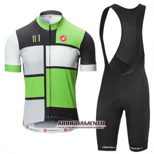 Abbigliamento Castelli 2016 Manica Corta E Pantaloncino Con Bretelle Verde E Nero