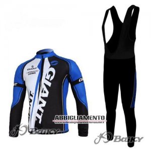 Abbigliamento Giant 2013 Manica Lunga E Calza Abbigliamento Con Bretelle Blu E Nero