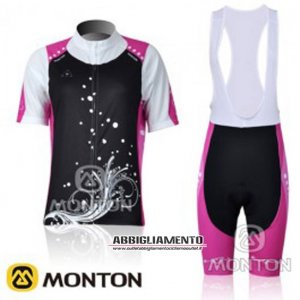 Donne Abbigliamento Monton 2011 Manica Corta E Pantaloncino Con Bretelle Fuxia E Nero