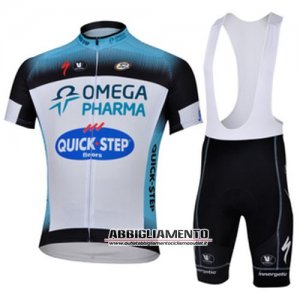 Abbigliamento Etixx Quickstep 2013 Manica Corta E Pantaloncino Con Bretelle Celeste E Bianco