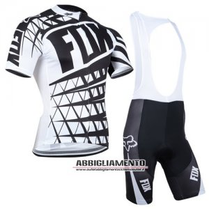 Abbigliamento Fox 2014 Manica Corta E Pantaloncino Con Bretelle Nero E Bianco