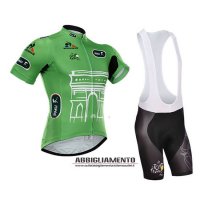 Abbigliamento Tour De France 2015 Manica Corta E Pantaloncino Con Bretelle Verde