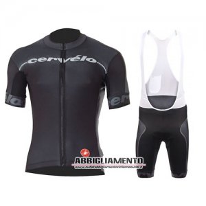 Abbigliamento Castelli 2016 Manica Corta E Pantaloncino Con Bretelle Nero E Rosso