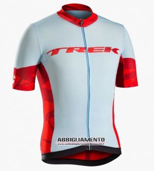 Abbigliamento Trek 2016 Manica Corta E Pantaloncino Con Bretelle Blu E Rosso