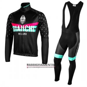 Abbigliamento Bianchi Milano PB 2019 Manica Lunga e Calzamaglia Con Bretelle Nero Rosso