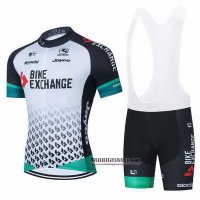 Abbigliamento Bike Exchange 2021 Manica Corta e Pantaloncino Con Bretelle Bianco