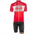 Abbigliamento Lotto Soudal 2017 Manica Corta e Pantaloncino Con Bretelle rosso