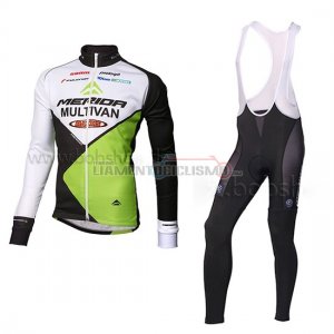 Abbigliamento Multivan Merida 2014 Manica Lunga E Calza Abbigliamento Con Bretelle verde e bianco