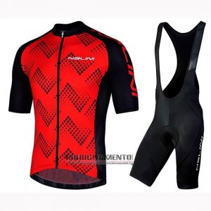 Abbigliamento Nalini Podio 2.0 2019 Manica Corta e Pantaloncino Con Bretelle Nero Rosso