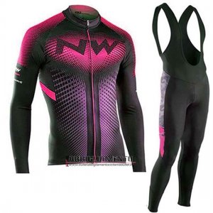 Abbigliamento Northwave 2019 Manica Lunga e Calzamaglia Con Bretelle Nero Rosa