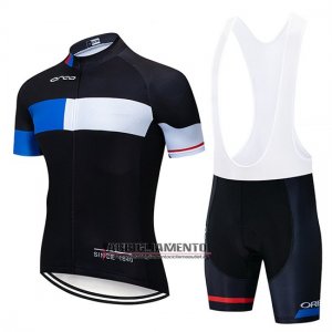 Abbigliamento Orbea 2019 Manica Corta e Pantaloncino Con Bretelle Nero Blu Bianco