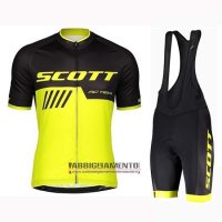 Abbigliamento Scott 2019 Manica Corta e Pantaloncino Con Bretelle Nero Giallo