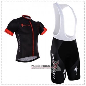 Abbigliamento Specialized 2018 Manica Corta e Pantaloncino Con Bretelle Nero Rosso