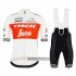 Abbigliamento Trek Segafredo 2019 Manica Corta e Pantaloncino Con Bretelle Bianco Rosso