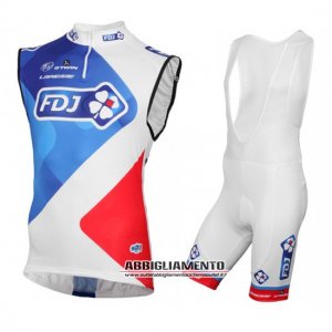 Gilet antivento FDJ 2016 Rosso E Bianco