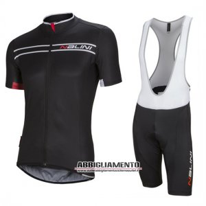 Abbigliamento Nalini 2016 Manica Corta E Pantaloncino Con Bretelle Bianco E Nero